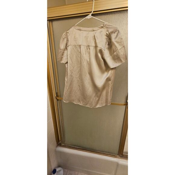 J crew s 100% silk cream neutral blouse Beige - Picture 1 of 3